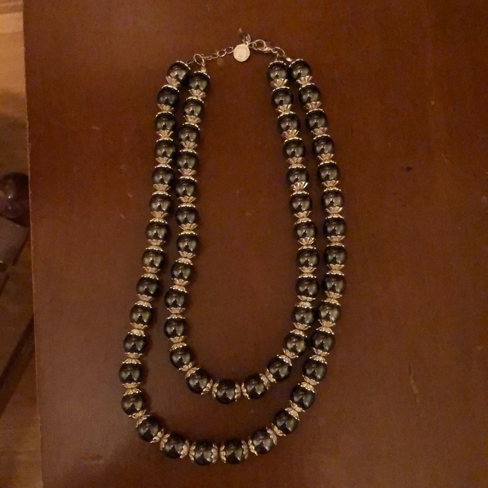 2 for $5 - New W/O Tags Graphite & Silver necklace